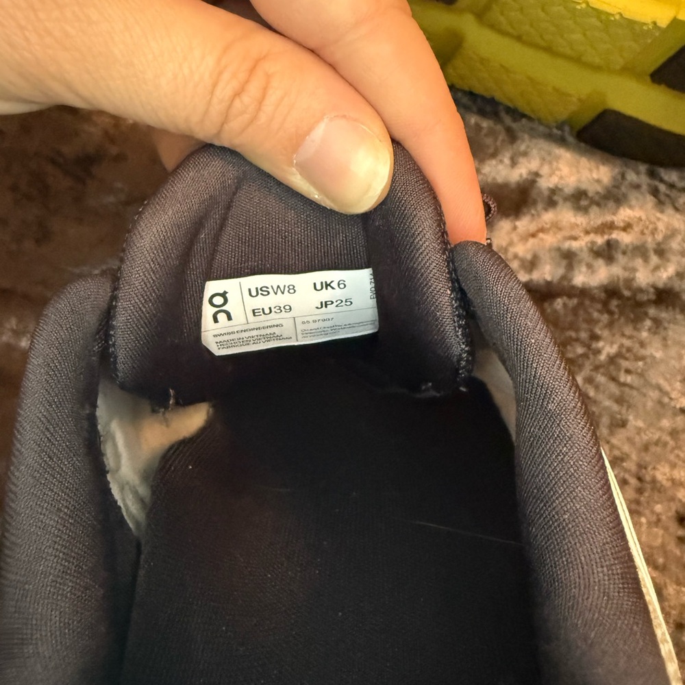 On Running Cream and Lime Sneakers - Picture 11 of 11